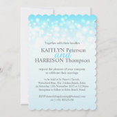 シャンパモダンークルの泡の結婚式の招待 招待状 (裏面)