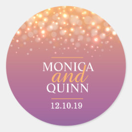 シャンパモダンーニュは泡を輝かせる結婚シール ラウンドシール