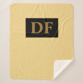 シャンパモノグラムのン シェルパブランケット