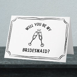 シャンパンお洒落トーストの花嫁の提案 カード