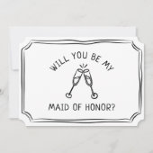 シャンパンお洒落トーストメイド・オブ・オーナー(花嫁付き添い人)提案 カード (正面)