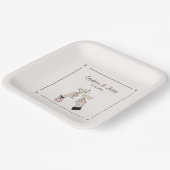 シャンパンお洒落トースト紙プレート – ハンドドロー ペーパープレート (傾斜あり)