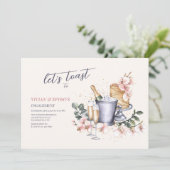 シャンパンお祝いエンゲージメントパーティー 招待状 (スタンド正面)