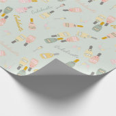 シャンパンお祝いオンライトグリーン ラッピングペーパー (角)