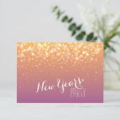 シャンパンきらめく泡ニューイヤーパーティー招待状 招待状 (スタンド正面)