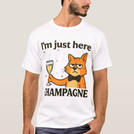 シャンパンだけ飲みに来ただけなんだけど - グランピーパーティーキャット Tシャツ