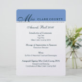 シャンパンでページャント賞のボールプログラム メニュー (スタンド正面)