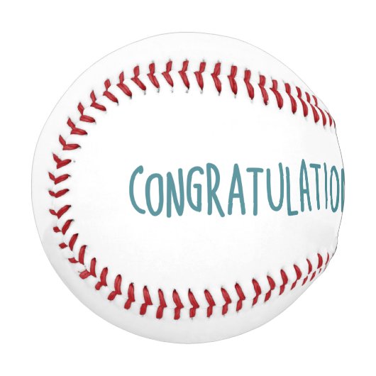 シャンパンで野球選手におめでとう  野球ボール (正面左)