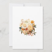 シャンパンとアイボリー結婚フローラ セーブザデート (裏面)