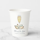 シャンパンとオクラスター「愛に乾杯」 紙コップ (正面)