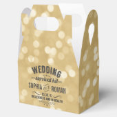 シャンパンとグレイ結婚のサバイバルキット フェイバーボックス (オープン)