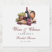 シャンパンとチーズのボード ブライダルシャワー スパークリングワインラベル (シングルラベル)