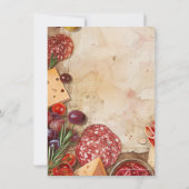 シャンパンとチーズの女子会 誕生日パーティーまたは試食会 招待状 (裏面)