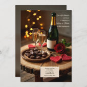 シャンパンとデザート 招待状 (正面/裏面)