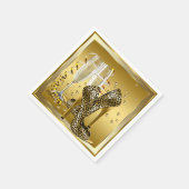 シャンパンとハイヒールシューズ スタンダードカクテルナプキン (角)