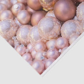 シャンパンとピンククリスマスバルブティッシュペーパー 薄葉紙 (詳細)