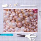 シャンパンとピンククリスマスバルブティッシュペーパー 薄葉紙 (クラフト)