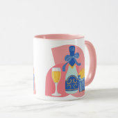 シャンパンとフライス マグカップ (正面右)