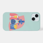 シャンパンとフリースのブギー iPhone 15ケース (裏面横)