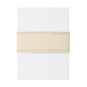 シャンパンとブロンズの紙吹雪バースト結婚ズ 招待状ベリーバンド (裏面例)