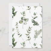 シャンパンとポインセチアとグリーンのクリスマスパーティ 招待状 (裏面)