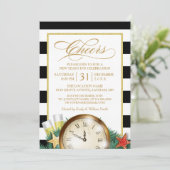 シャンパンと乾杯！クロックストライプ ニュイヤーズイブパーティー 招待状 (スタンド正面)