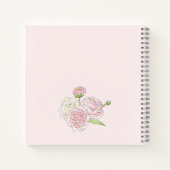 シャンパンと気泡の華やかな結婚式前ブランチのゲストブック ノートブック (裏面)