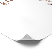 シャンパンと真珠のカードとギフトサイン ポスター (角)