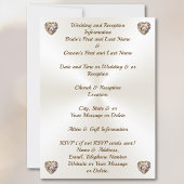 シャンパンと結婚トープの結婚式招待状 招待状