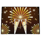 シャンパンと花火お祝い ラージペーパーバッグ (正面)