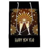 シャンパンと花火の大晦日 ミディアムペーパーバッグ (正面)