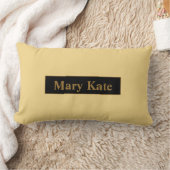 シャンパンと金ゴールド名ランバーピロー ランバークッション (ブランケット)