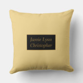 シャンパンと金ゴールド名装飾用クッション クッション (裏面)