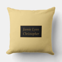 シャンパンと金ゴールド名装飾用クッション