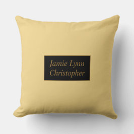 シャンパンと金ゴールド名装飾用クッション クッション