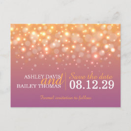 シャンパンのバブルの結婚ポストカードを保存 案内ポストカード