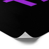 シャンパンのパーティーポスターを紫で飲む ポスター (角)