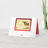 シャンパンのボトル、レプリカビンテージクリスマス シーズンカード (裏面)