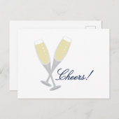 シャンパンの乾杯 ポストカード (正面/裏面)