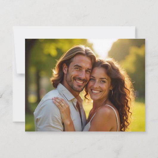 シャンパンの泡 エンゲージメントパーティー 感謝カード サンキューカード (裏面)