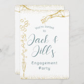 シャンパンの泡 招待状 (正面/裏面)