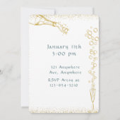 シャンパンの泡 招待状 (裏面)