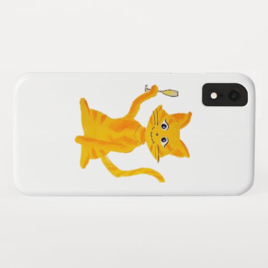 シャンパンの猫 Case-Mate iPhoneケース (裏面(横))