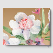 シャンパンの白い水仙結婚フローラ ゲストブック (裏面)