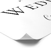 シャンパンの花が看板結婚にようこそ ポスター (角)