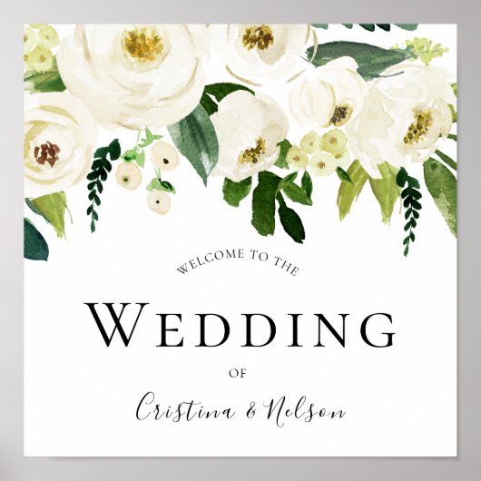 シャンパンの花が看板結婚にようこそ ポスター (正面)