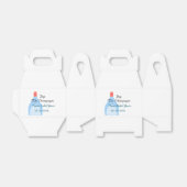 シャンパンの青い色の結婚前お祝いの招待状に名前と日付を追加 フェイバーボックス (折り畳みなし)