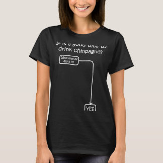 シャンパンの飲み物のための女性のためのシャンパン Tシャツ