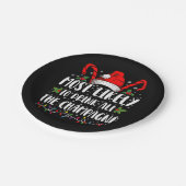 シャンパンの飲み物をすべて飲む可能性が最も高いクリスマス ペーパープレート (アングル)