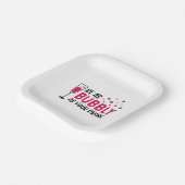 シャンパンはドリンク・ピンクと同じくらい泡立つ ペーパープレート (傾斜あり)